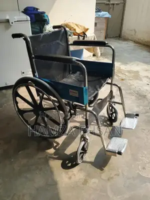 Durable Steel Wheelchair with Leather Upholstery