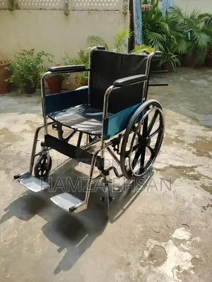 Durable Steel Wheelchair with Leather Upholstery