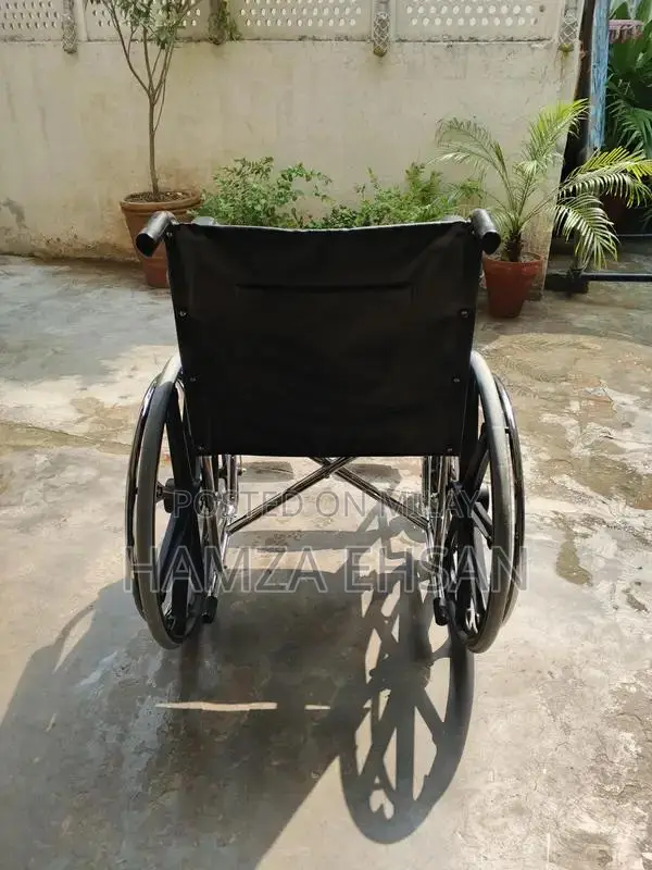 Durable Steel Wheelchair with Leather Upholstery
