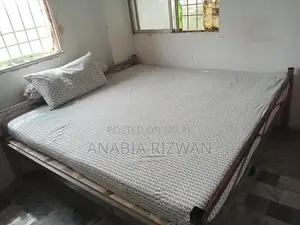 Large King Size Bed with Mattress