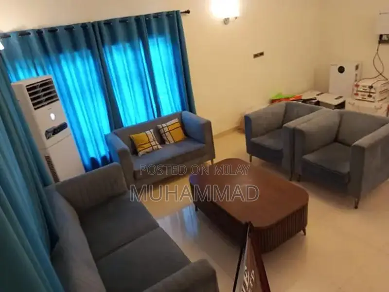 Spacious 7-Seater Living Room Sofa Set with Table