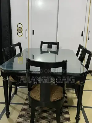 SHEESHAM WOOD DINING TABLE | 6 SEATER DINING | GLASS TOP DINING