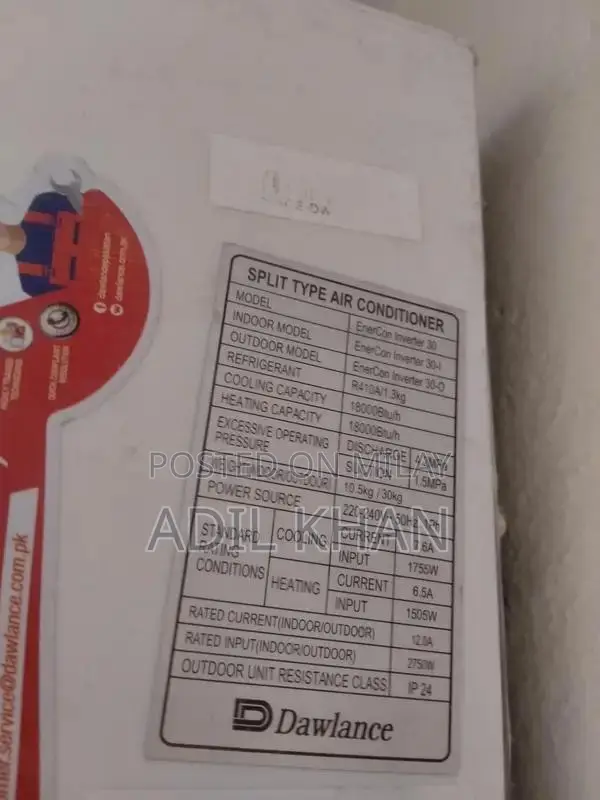 Dawlance 1.5 Ton Inverter Split AC - Energy Efficient Cooling