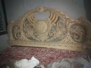 Photo - Wooden Bed Frame and Dressing Table - Used Condition