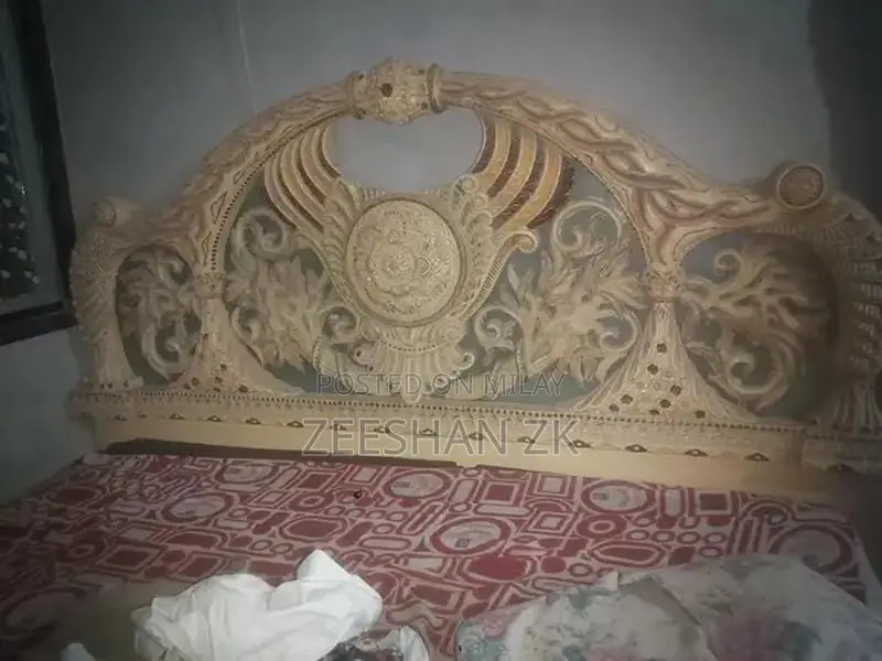 Wooden Bed Frame and Dressing Table - Used Condition