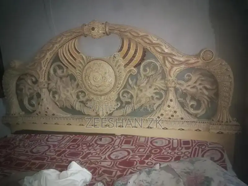 Wooden Bed Frame and Dressing Table - Used Condition