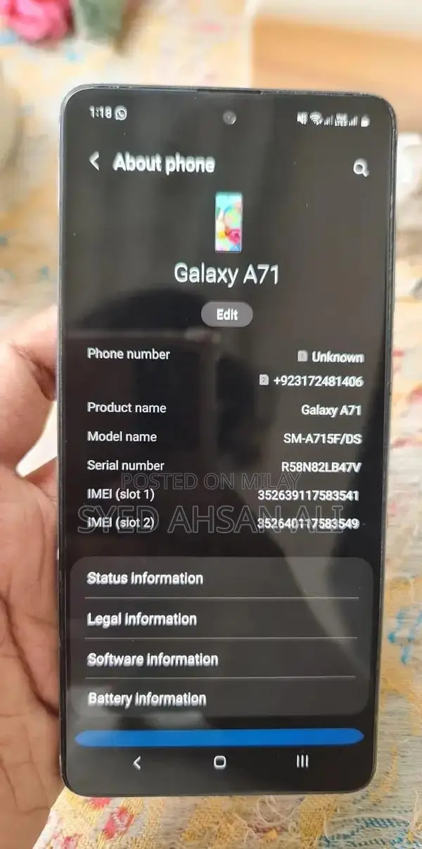 Samsung Galaxy A71 Dual SIM Smartphone