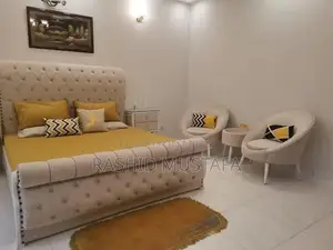 Designer Double Bed with Dressing Set and Coffee Chairs