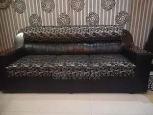 Photo - 6-Seater Living Room Sofa Set with Glass Center Table