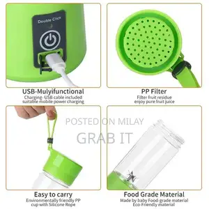Compact 380ml Portable Mini Electric Juice Blender Bottle
