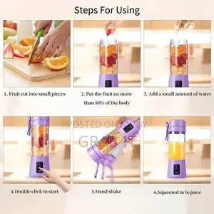 Compact 380ml Portable Mini Electric Juice Blender Bottle
