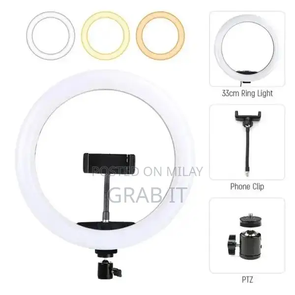LED Selfie Ring Light with 3 Color Temperature Options