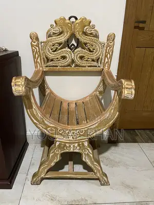 Hand Made Yellow Console Table with Mirror and Chairs