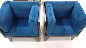Comfortable 5 Seater Blue Design Sofa Set