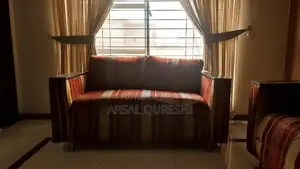 Photo - Wooden 6-Seater Living Room Sofa Set