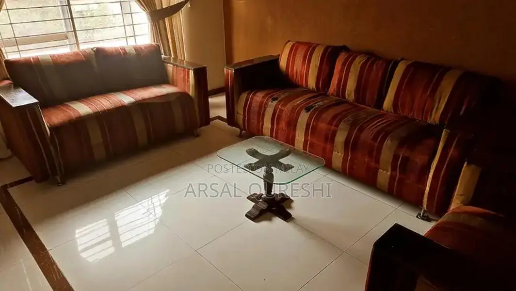 Wooden 6-Seater Living Room Sofa Set