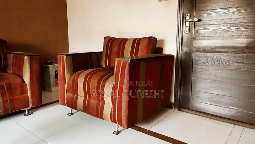 Wooden 6-Seater Living Room Sofa Set