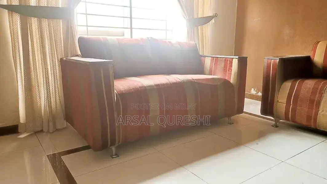 Wooden 6-Seater Living Room Sofa Set