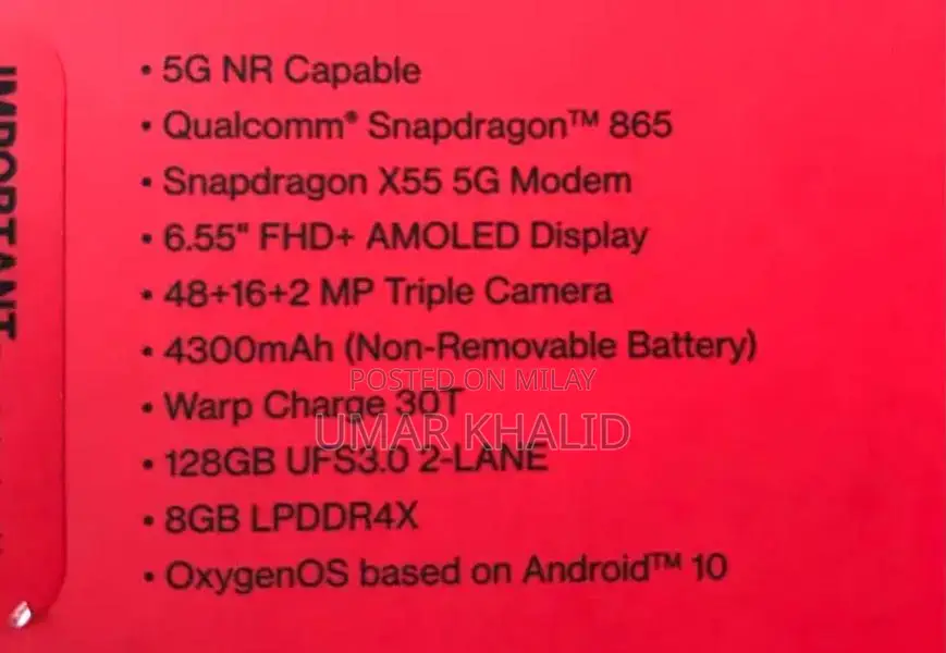 OnePlus 8 Mid-Range Smartphone with Powerful Performance