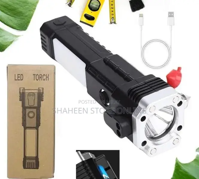 Rechargeable USB LED Torch with Power Bank for Outdoor Adventures