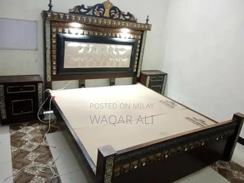 King-Size Double Bed Frame with Matching Set