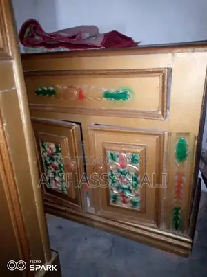 Photo - Wooden Complete Bedroom Furniture Set with Bed and Side Tables