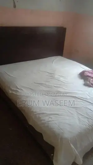 Wooden Bed and Dressing Table Set without Mattress