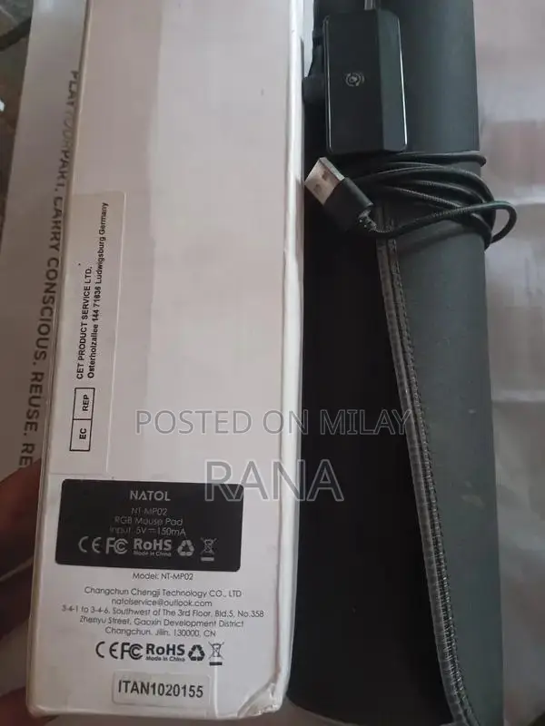 Illuminated RGB Gaming Mouse Pad with LED Lighting