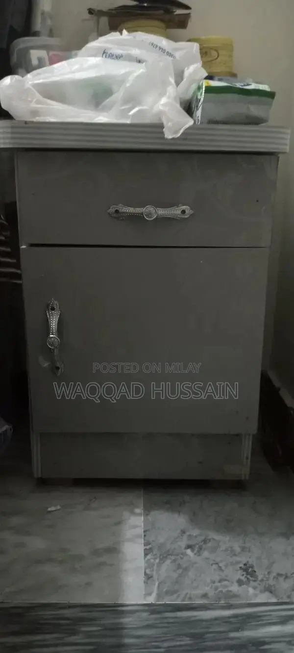 Grey Wooden Bedroom Furniture Set with Wardrobe and Side Tables