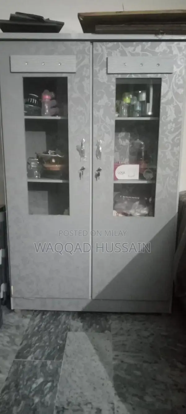 Grey Wooden Bedroom Furniture Set with Wardrobe and Side Tables