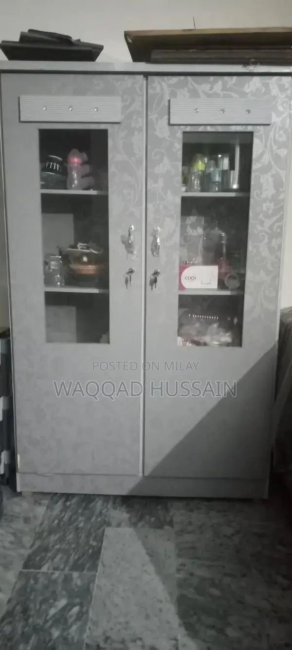 Grey Wooden Bedroom Furniture Set with Wardrobe and Side Tables