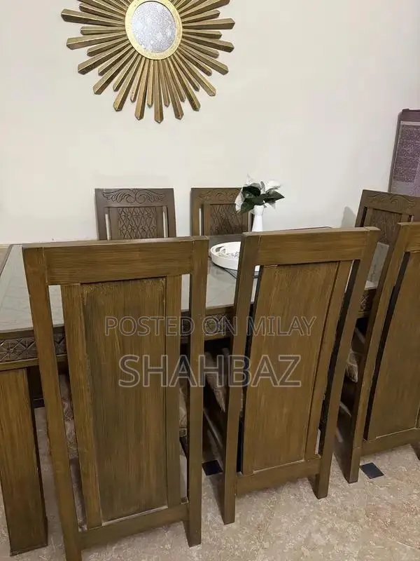 Large Wooden Dining Table for 8 People