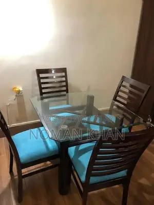 Photo - Square Dining Table Set with 4 Cushioned Chairs