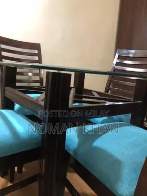 Square Dining Table Set with 4 Cushioned Chairs