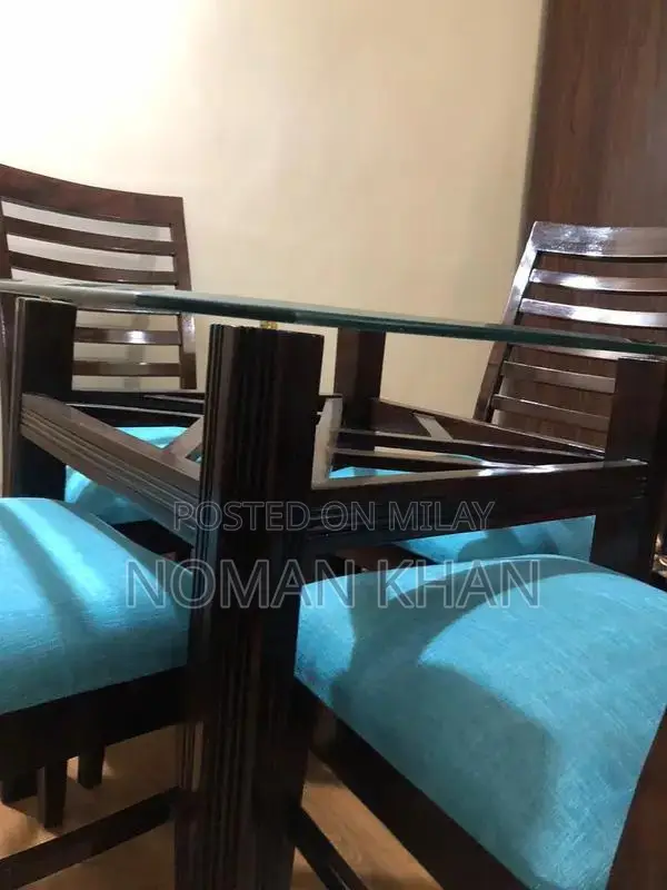 Square Dining Table Set with 4 Cushioned Chairs