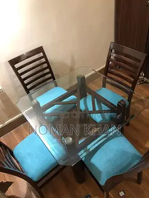 Square Dining Table Set with 4 Cushioned Chairs