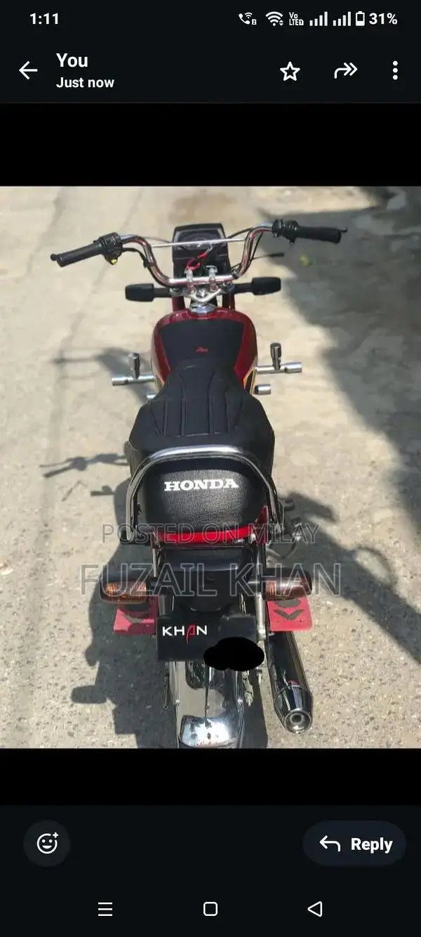 Honda CD 70 Motorcycle 2024 Model Excellent Condition