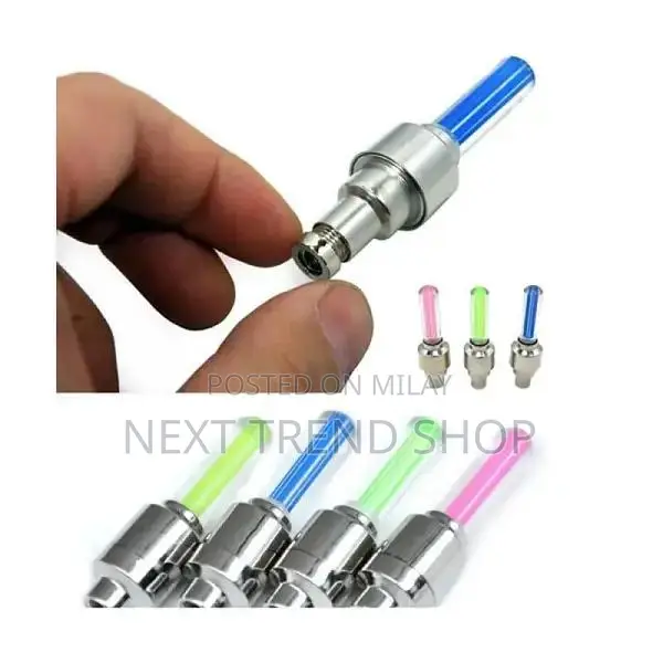 Colorful LED Wheel Lights for Bicycles and Cars - 4-Piece Set