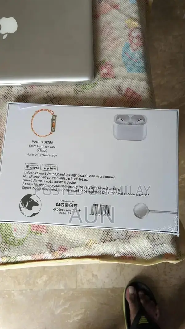 10-in-1 Ultra Smartwatch with Wireless Earbuds Combo