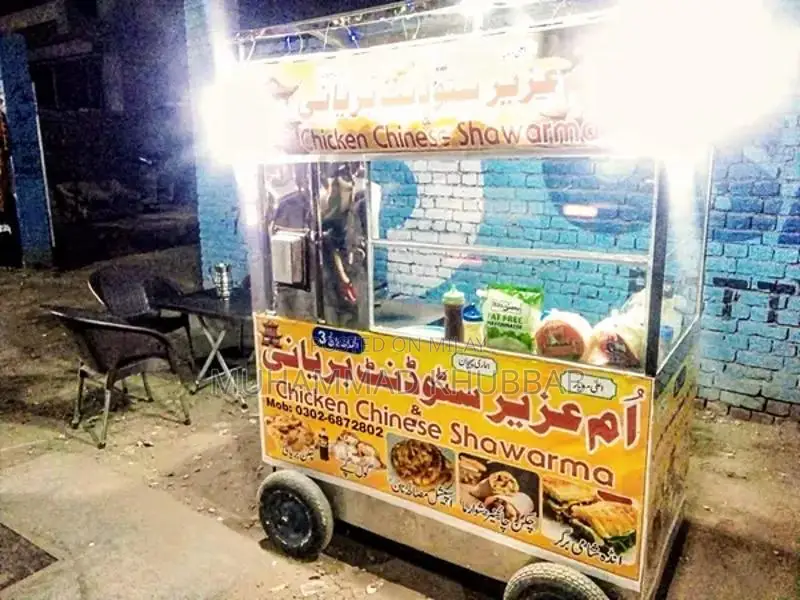 Commercial Steel Burger and Shawarma Food Counter