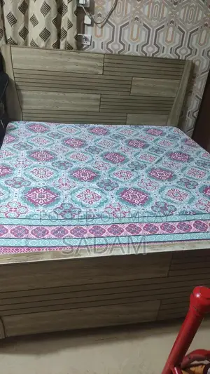 Elegant Double Bed Set with Custom Dressing and Side Tables