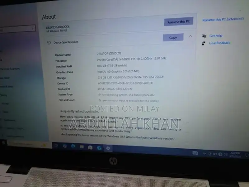 HP EliteBook 840 G3 Business Laptop