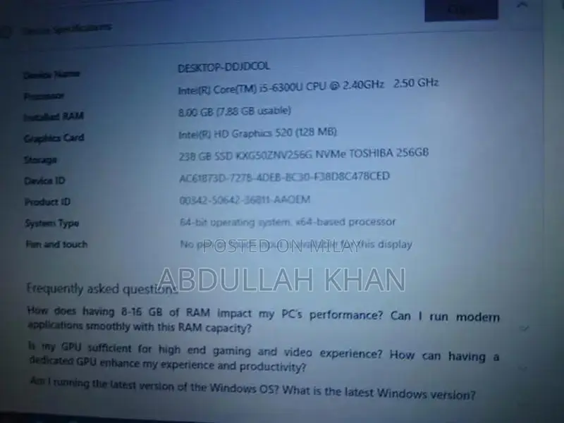 HP EliteBook 840 G3 Business Laptop