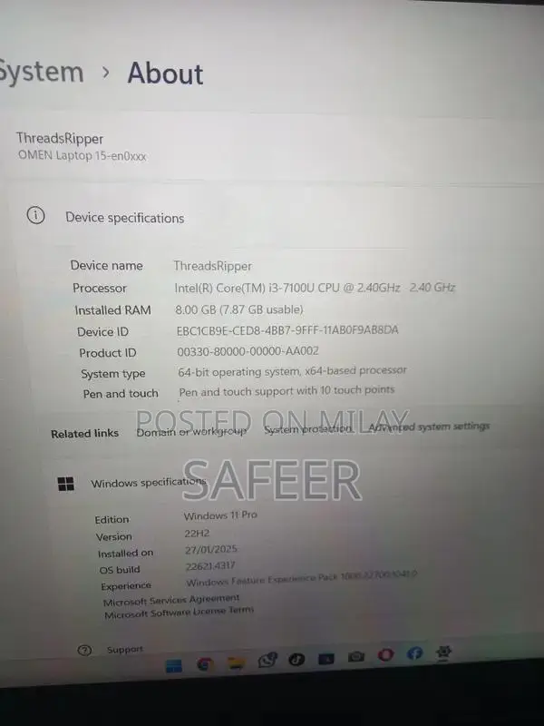 Lenovo i3 7th Generation Laptop with Fingerprint Reader