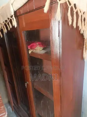 Photo - 3-Door Wooden Showcase Almirah with Elegant Design