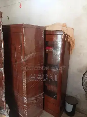 3-Door Wooden Showcase Almirah with Elegant Design