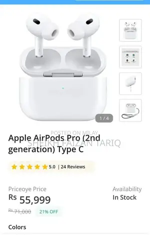 Photo - Apple AirPods Pro (2nd Generation) Wireless Earbuds