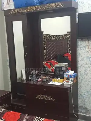 King Size Bed Set with Side Tables and Dressing Table