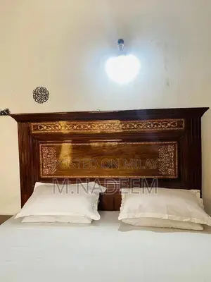 Photo - Complete Wooden Bedroom Furniture Set with Bed and Side Tables