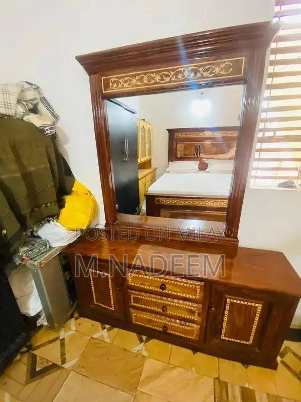 Complete Wooden Bedroom Furniture Set with Bed and Side Tables